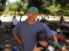 Photographer Stephen Joseph and friend