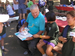 Campers share projects at farewell party