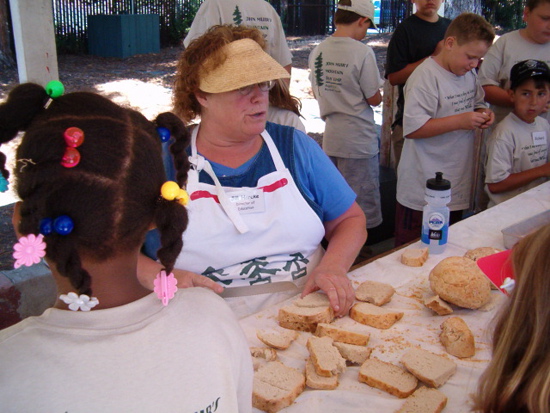 Campers learn to make sourdough bread