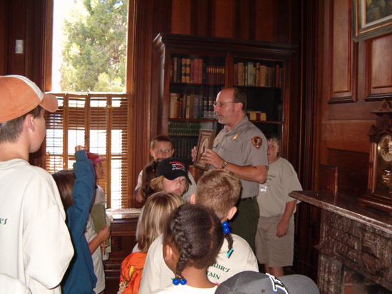 Ranger Blackburn and Campers in Dr Strentzel's office