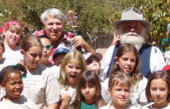 Kids with two Muir performers
